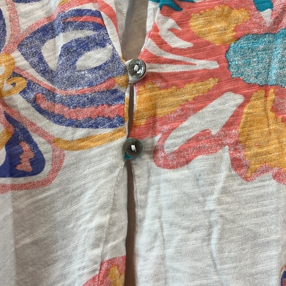 Fresh Produce Quarter Sleeve Pastel Floral Layered Top - Size Small - Picture 6 of 8